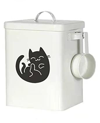 RSTYS Aufbewahrungsbehälter für Tierfutter, Katzenfutter, Fischfutter und Vogelsamen, Leckerlis und Futterbehälter mit Servierschaufel, tolles Geschenk für Haustierbesitzer