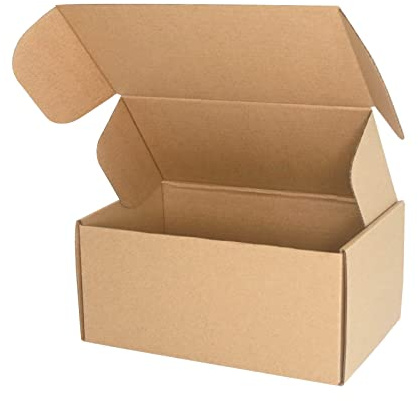 200×103×103mm Boîtes postales pour petits colis Boîtes en carton ondulé pour l'expédition, Boîte d'expédition postale brune pour les petites entreprises, le stockage ou l'emballage de cadeaux (10 Pcs)