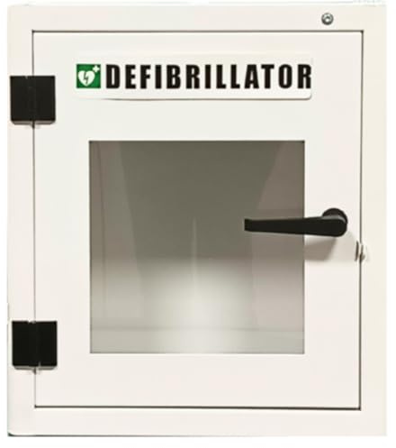 Teca per Defibrillatore da esterno ed interno per defibrillatore in acciaio 420x210x420 mm