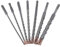GEPCO SDS-plus Betonbohrer Set 7-tlg Quadro Bohrer Hammerbohrer 5mm - 18mm Länge 210mm