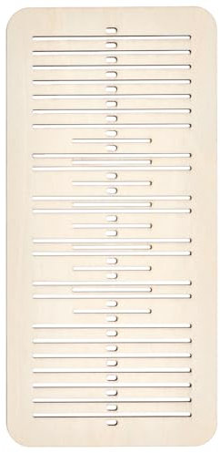 BENECREAT 25x12cm Holzgürtelwebschiffchen, 9 rechteckige Gürtelwebwerkzeug mit doppeltem Schlitz, Webschiffchen für Armbandtasche, Kameragurt