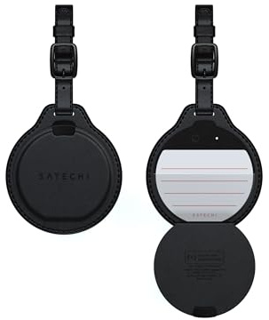 SATECHI FindAll Traceur GPS pour Bagage avec Apple Find My, Recharge sans Fil, Tracker Valise avec Alerte Sonore Puissante, Traceur Localisateur pour iPhone 17 16 15, iPad, Mac et Plus – Noir