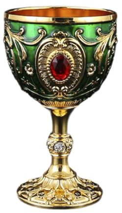 Cáliz Pequeño para Agua, Bebida, Recuerdo de Fiesta, Champán, Verde Dorado, Individual