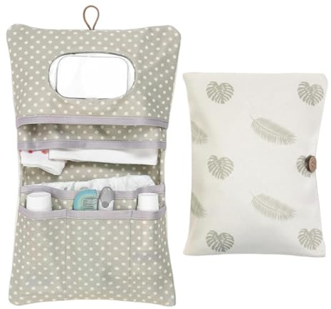 WEGLOK Organizador Cuna, Bolso Colgante para Cama de Bebé, Colgar Bolsas de Almacenamiento Baby Cuna, Organizador de Pañales para Bebé, Organizador Colgante para Pañales, Para Ropa Juguetes