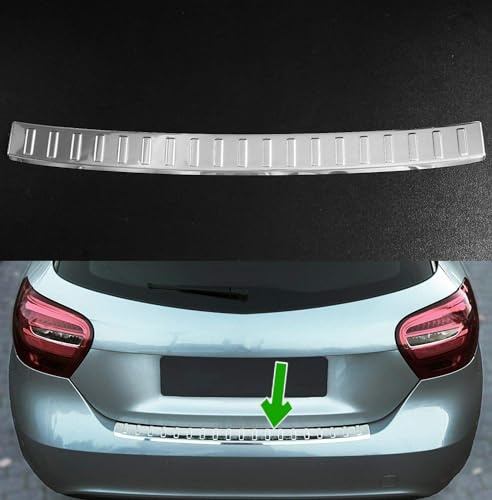 Protezione paraurti posteriore valida per Mercedes W176 Classe A | 2012-2018 in acciaio inox cromato protezione per bordo del bagagliaio di carico