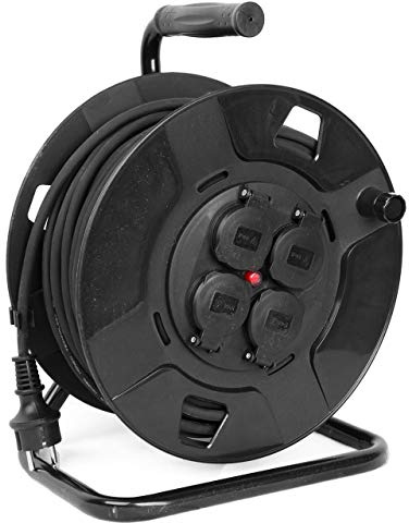 LEX Profi Kabeltrommel 50m Outdoor Ip 44 Stabilen Metallständer
