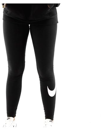 Nike Damen Sportswear Essential Leggings, Black/White, M EU