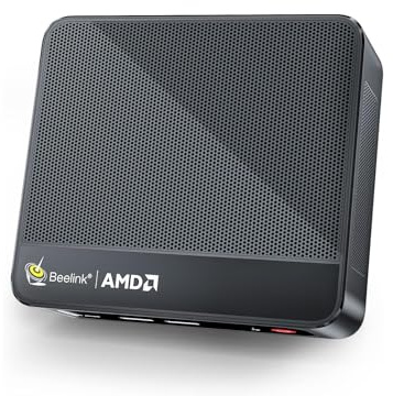 Beelink Mini PC, AMD Ryzen 5 5500U(7nm, 6C/12T) up to 4.0GHz, Mini Gaming Computer 16GB DDR4 RAM 500GB NVME SSD, Micro PC 4K@60Hz Dual Display/WiFi6/BT5.2/Office/Home/HTPC/W-11 Pro