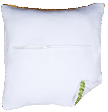 Thea Gouverneur Kissenrücken-Set - Für Kreationen mit Kreuzstich - Stickerei - Mit Reißverschluss - Für Erwachsene - Weiß - 40x40 cm - 23.5904