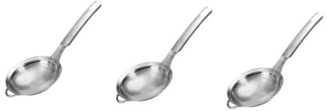 OUNONA 3 Piezas De Utensilios Para Cocinar Y Hornear De Acero Inoxidable Filtro De Espumadera De Malla Fina Cuchara Filtrante Filtro De Con Mango