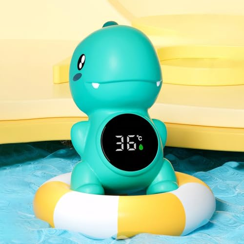 Little Dinosaur Digital Bath Temperature Display, LED Baby & Newborn Water Thermometer
