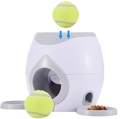 PUNELE Automatic Pet Feeder, Interactive Toy, Dog Training, Tennis Ball Machine, Indoor and Outdoor, Interactive Dog Toys, Automatic Tennis Ball Launcher