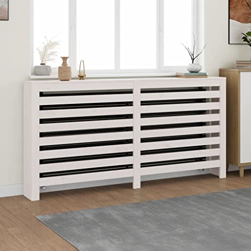 LXYZWRW Accesorios para electrodomésticos, cubierta para radiador, color blanco, 169 x 19 x 84 cm, madera maciza de pino, accesorios para radiador