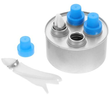 TOPBATHY Contenedor Metálico Pequeño Para Combustible Sólido Tarro De Hierro Resistente Con Tapa Fácil De Abrir Soportes Para Exteriores y Almacenamiento Seguro Sin Fugas