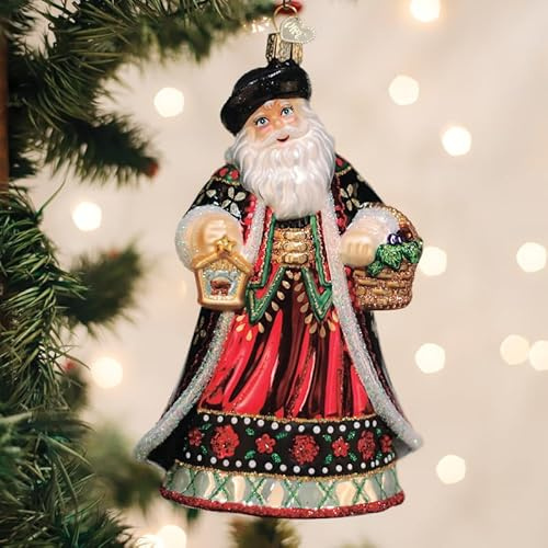 Old World Christmas Slovak Father Christmas Glass Blown Ornament for Christmas Tree, Handcrafted Holiday Decoration, Santa Collection