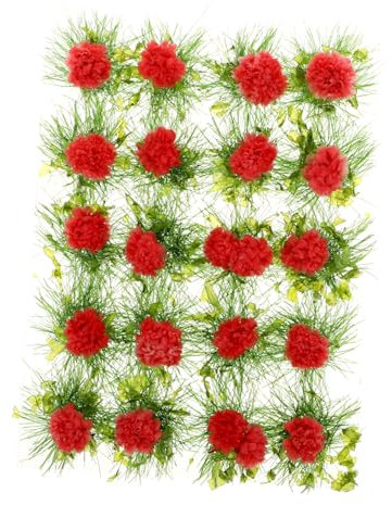 Bouquet de Roses Artificielles Rouges 1 Boîte en Nylon pour Mini Maison