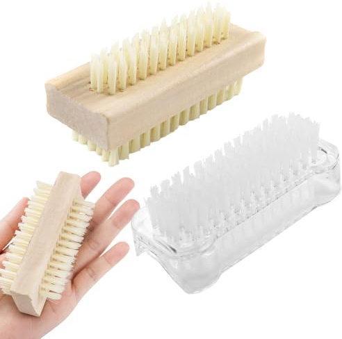2 Piezas Cepillo Uñas Manos, Cepillo De Uñas,cepillos de mano de doble cara, Nail Brush, Cepillos de limpieza de uñas, para limpieza de manos y lavabos