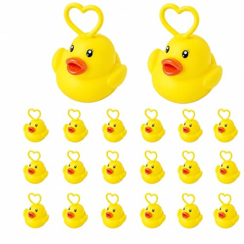 Lot de 20 Canards de Bain Flottants pour Enfants – Jouet d’Eau Amusant et Jeu de Pêche Interactif, Idéal Piscine, Bain et Été, Matériau Sûr et Durable, Activité Parent-Enfant (sans Canne à pêche)