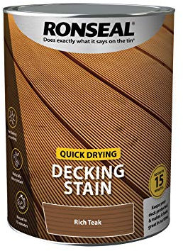 RONSEAL Q/D DECKING STAIN RICH TEAK 5L, PAINT