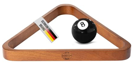 Robertson Triangel Holz für Billardkugeln Ø 57,2 mm für 15 Poolkugeln, robustes Auftelldreieck, verzugsfrei, exakte Turniergröße, in 4 Farben (Eiche)