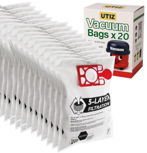 UTIZ - Compatible with Henry Hetty Hoover Bags | Replacement for NVM-1CH/907075 (Pack of 20)