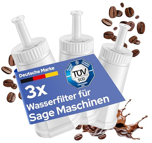 MILUX 3x Ersatzwasserfilter für Sage [TÜV ZERTIFIZIERT] - Für Sage Barista Pro/Touch/Express/Oracle/und viele mehr - Ersetzen SES008 / SES810 / SES875 / SES880 / SES920 / SES980 / SES990