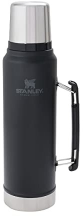 Stanley Classic Vacuum Bottle 10-08266-002 1L Matte Black Legendary Classic Bottle [Parallel Import]