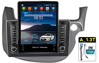 ZYLR Double Din Car Stereo Audio 10 Inch Bluetooth Car Radio In-Dash Navigation Player for Honda Fit Jazz 2007-2013 Sat GPS Nav with Backup Camera/Carplay/4G/Wifi/SWC/RDS,1.3T,TS100 1G+16G