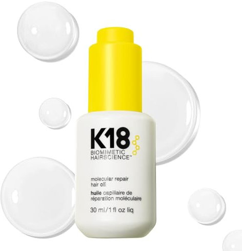 K18 Molecular Repair Hair Oil, Leichtes Haaröl für gesünderes, kräftigeres Haar, für alle Haartypen geeignet, 30ml