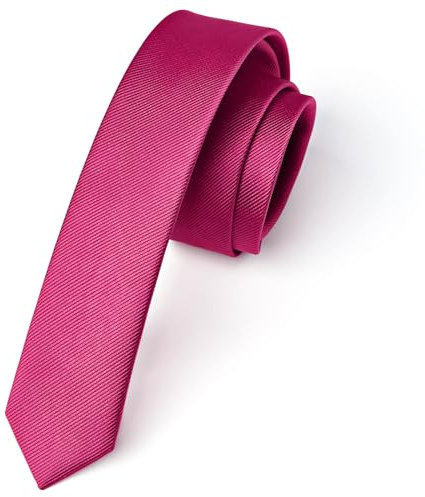 Enlision Corbatas de Hombre Modernas Corbata Fucsia Rosa Delgada de Color Liso Originales Corbata de Boda Fiesta Business 4 cm