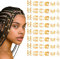 Nogeqi 48 Stück Haarschmuck Gold Für Zöpfe, Dreadlocks Schmuck Gold Für Braids Zubehör, Metall Haarspiralen Clips Für Haar Verstellbar Für Männer Frauen Damen Und Jungen Zöpfe