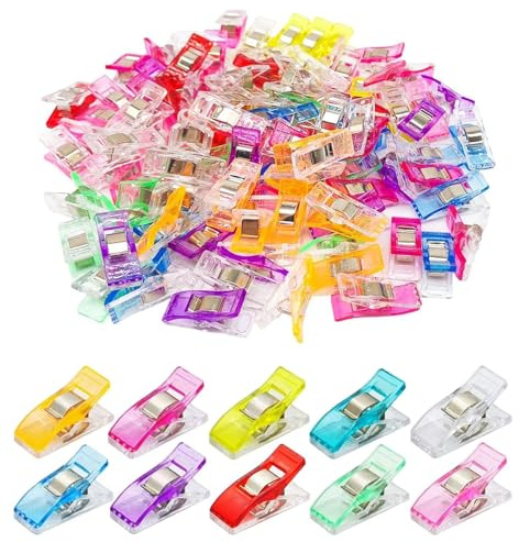 Sewing Clips for Fabric,50Pcs Plastic Quilting Crafting Pins Non Slip Multipurpose Crafting and Knitting Clamps Plastic for Hanging Objects Dressmaking Crafting