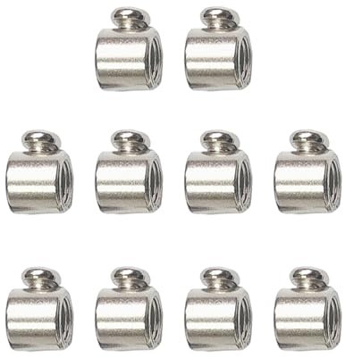 Steel Wire Rope Cable Clip 5mm, 10 Pieces Wire Rope Clamp Adjustable Wire Rope Grips Lock with End Screw Stopper