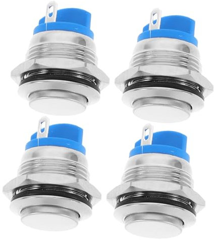 EXHUMKY 4pcs Doorbell Key Replacement Modern Door Chime Button for Wireless Apartment Classroom