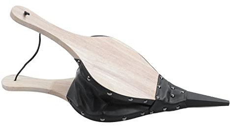 Soplador de chimenea de madera, boquilla de fundición manual, duradero, madera maciza, resistente al calor, fuelle de cuero, barbacoa, camping, encendedor de chimenea