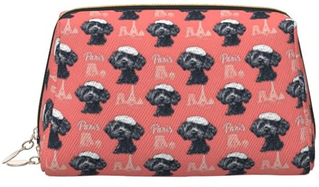 GVYGVY Grande trousse da viaggio per trucchi, con stampa Torre Eiffel, in pelle PVC, con cerniera, portatile, impermeabile, per la cura della pelle, da donna