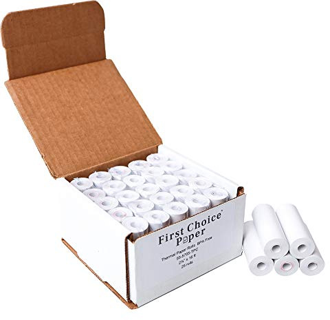 First Choice Paper, 2 1/4 x 16' Coreless Thermal Paper Rolls for Poynt Smart Payment Terminal - 25 Rolls