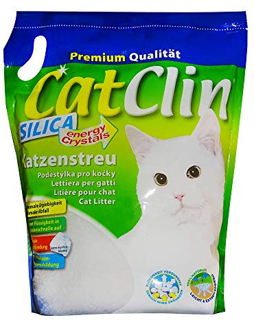 Catclin 4 x 8 l = 32 L Magic SILIKAT KATZENSTREU-PowerCat STREU-Forever CLEAN-