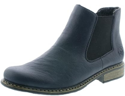 Rieker Z4994-14, Bottes Chelsea Femme, Bleu (Ozean/Schwarz 14), 38 EU