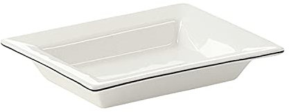 Gedy G-Lucrezia, Porta Sapone Bianco, Componenti Realizzati in Ceramica, Garanzia 2 Anni, Misure 2,2X13X10 CM e Peso 0,202 kg, Design R&S, 2 Anni di Garanzia