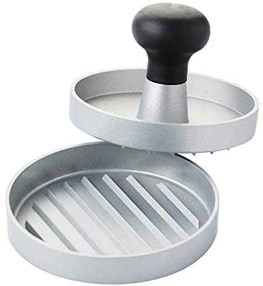Barbecook Handy burger press made of aluminium for quick and easy burger patty on the grill, press for 2 hamburger patties, ideal size for breads, diameter 11.5 cm