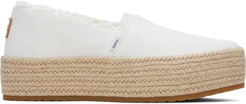 TOMS Damen Valencia Slip-On Plateauschuhe, Weiss/opulenter Garten, 36.5 EU