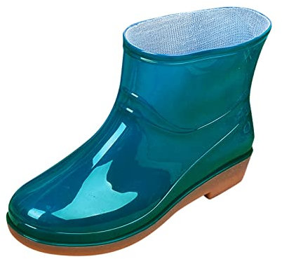 FNKDOR Gummistiefel Damen Kurz Weitschaft Regenstiefel#17