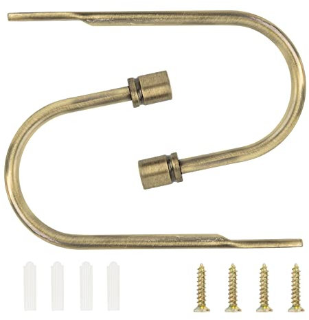 TAIYOU 2 Stück Raffhalter Gardinen Metall Vorhang Raffhalter Haken Dekorativer Wandmontage Raffhaken für Schlafzimmer Wohnzimmer Bäder Küchen Büros Esszimmer Cafés Bronze Zylindrischer Kopf