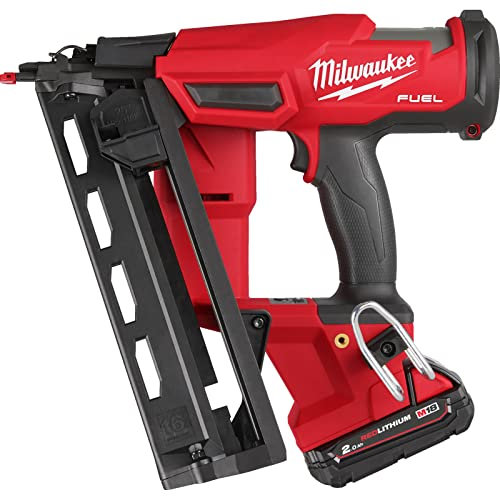 Milwaukee M18 FN16GA Fuel 18v Cordless Brushless 16 Gauge 2nd Fix Nail Gun 2 x 2ah Li-ion