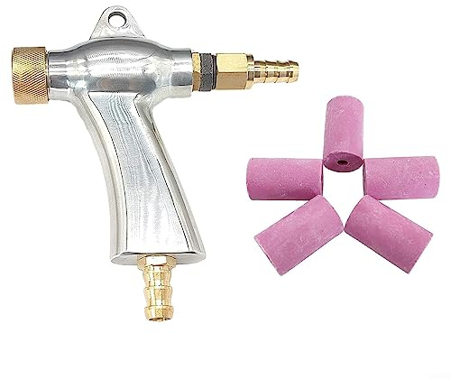 Sand Blasting Gun Kit, Sand Grit Blasting Spray Gun Air Sandblaster Tool Kits with 5pcs Ceramic Nozzles for Abrasive Sand Blaster Blasting
