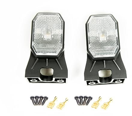 Begrenzungsleuchten Umrissleuchten Seitenmarkierungsleuchten Positionsleuchten mit Halter LED weiß 1 Set=2 Stück Anhänger LKW Wohnwagen Nutzfahrzeuge Trailer