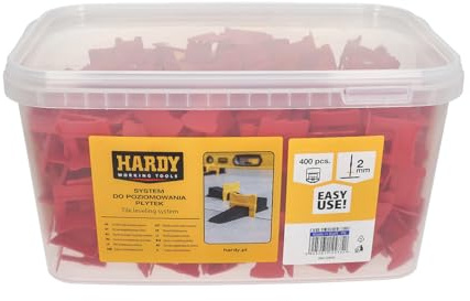 HARDY WORKING TOOLS Fugenclips 2 mm 400 Stück Eimer