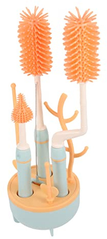 MERRYHAPY 1ensemble Set De Nettoyage Pour Biberons Et Tétines Brosse à Brosse Universelle Avec Support De Séchage Accessoires Pratiques Pour Biberons Et Ustensiles De Cuisine