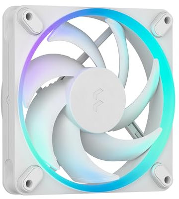 Fractal Design Momentum 12 RGB - Leiser PC-Gehäuselüfter - 120 mm - ARGB Gen 2-16 LEDs - Flüssigkristallpolymer (LCP) Flügel - Fluiddynamisches Lager (FDB) - Kühlleistung - Weiß